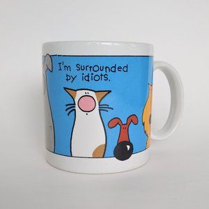 🎃 Vintage 1990 Bob 'n John Cat & Dog Cartoon Mug